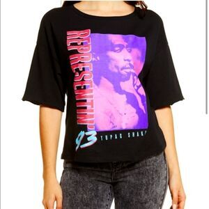 Tupac Oversized Crop Tee